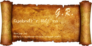 Gyebnár Róza névjegykártya